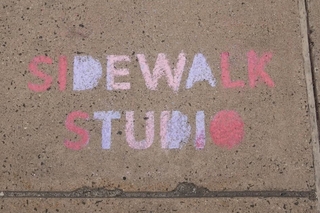 Sidewalk Studio (chalk on sidewalk)